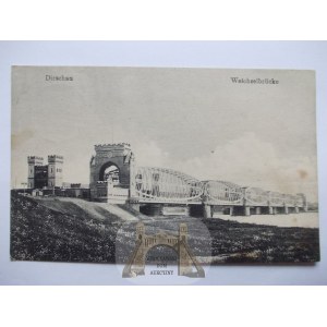 Tczew, Dirschau, wiadukt kolejowy, 1916