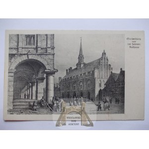 Malbork, Marienburg, Rynek wg dawnej grafiki, 1926
