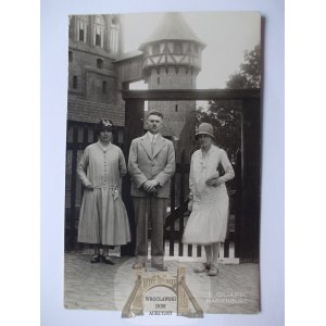 Malbork, Marienburg, castle, tourists, private card, 1929