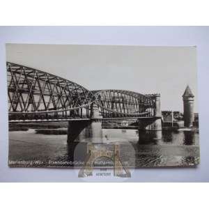 Malbork, Marienburg, viadukt, asi 1935