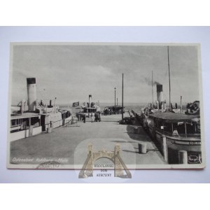 Krynica Morska, Kahlberg, przystań, statki, 1943