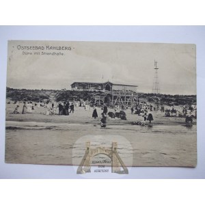 Krynica Morska, Kahlberg, pláž, plážová hala, 1909