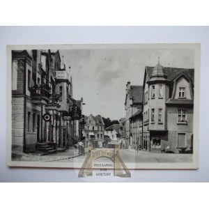 Pieniężno near Braniewo, 1 Maja Street, circa 1940.