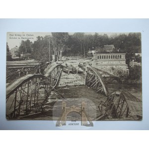 Bartoszyce, Bartenstein, zniszczony most, 1915