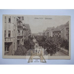 Giżycko, Lotzen, Bismarckova ulice, 1918