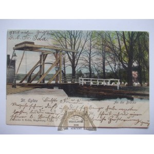 Ilawa, Deutsch Eylau, padací most, 1904
