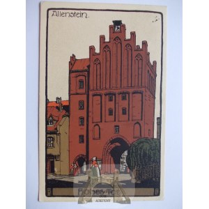 Olsztyn, Allenstein, Vysoká brána, Steindruck, 1919