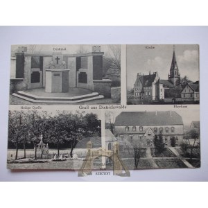 Gietrzwałd u Olsztyna, pomník, pramen, kostel, 1928