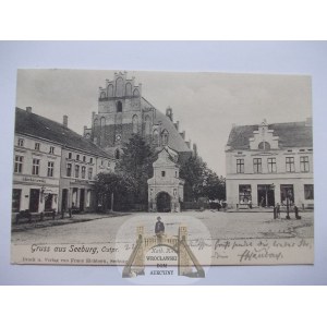 Jeziorany near Olsztyn, Market Square, 1906