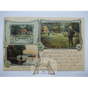 Insel Upalta, Upalten, schöner Gruss, Jugendstil, 1903