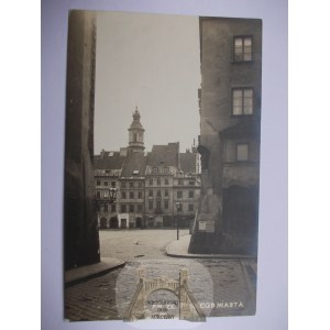 Varšava, fotografie, edice Paszkowski, fragment Starého města, cca 1930