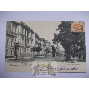 Warsaw, Ujazdowskie Avenue, circa 1900.