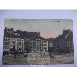 Warsaw, Old Town, paving, ca. 1910