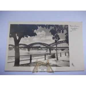 Varšava, nakladatelství Gazda, železniční most, č. 124, cca 1940
