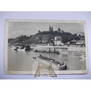 Płock, panoráma, člny na rieke Visle, 1943