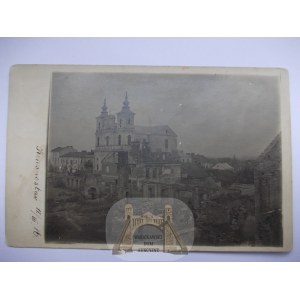 Krasnystaw, church, ruins, photo, 1916