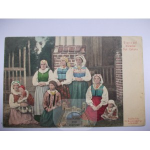 Sieradz, etnografia, typy, kobiety, ok. 1900