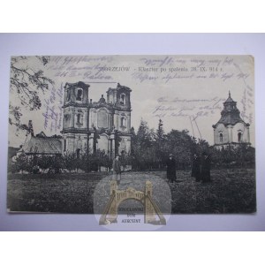 Jędrzejów, klasztor po spaleniu, 1914