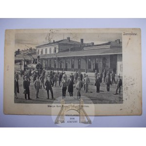 Yaroslavl, station, railroad station, locomotive, people, 1906