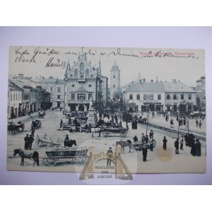 Rzeszów, Rynek, dzień targowy, ok. 1905