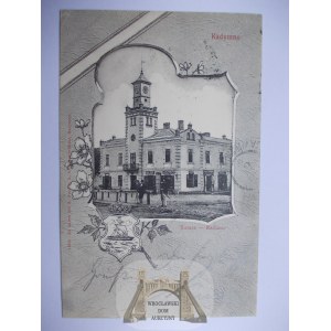 Radymno, Ratusz, herb, secesyjna winieta, ok. 1900