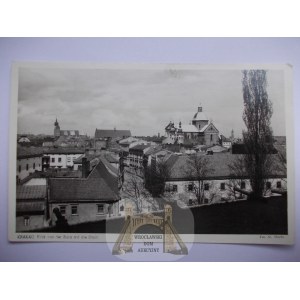 Krakov, pohľad z hradu, fotografia Mucha, okolo roku 1940.