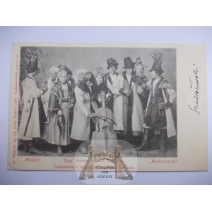 Krakov, ľudové typy, svadba, 1900