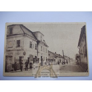 Kęty, pošta a ulica Królewska, asi 1930