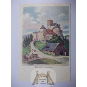 Pieniny, Nidzica, hrad, malováno, kolem roku 1900,