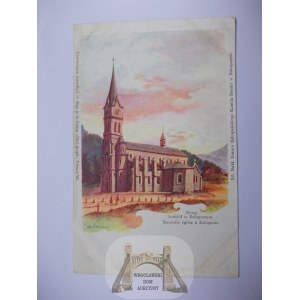 Tatry, malba, Zakopané, nový kostel, 1900