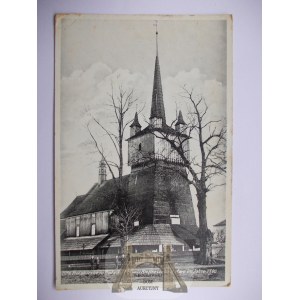Bielsko Biała Komorowice, dřevěný kostel, cca 1940