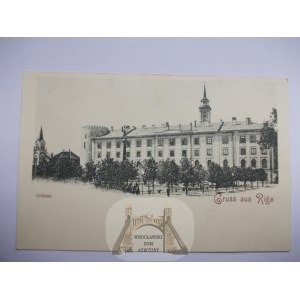 Łotwa, Latvia, Ryga, Riga, zamek, ok. 1900