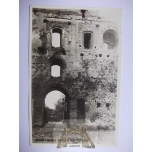 Litwa, Wilno, Troki, ruiny zamku, 1933