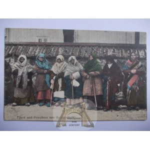 Lithuania, Radziwiliszki, folk types, 1916