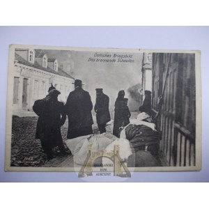 Lithuania, Šiauliai, Schaulen, burning city, Jews, 1915