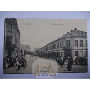 Litva, Šiauliai, Schaulen, Policajná ulica, asi 1915