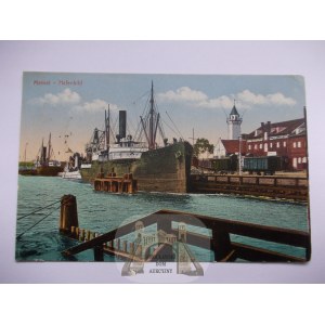 Lithuania, Klaipeda, Memel, port, ship, 1918