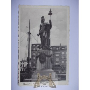 Lithuania, Klaipeda, Memel, monument, circa 1940.