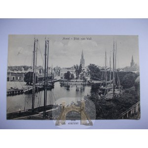Litva, Klaipeda, Memel, pohled z přístavu, 1917