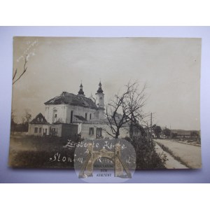 Białoruś, Słonim, zniszczony kościół, fotograficzna, ok. 1915