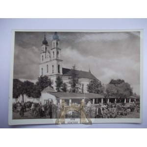 Weißrussland, Zdzieńciol, Kirche, Marktplatz, Foto von Bulhak, veröffentlicht im Ksiaznica Atlas, 1938