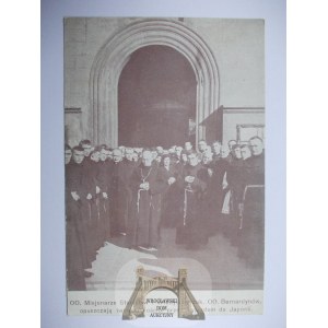 Ukrajina, Ľvov, kostol otcov bernardínov, misionári odchádzajúci do Japonska, asi 1925