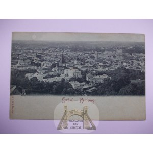 Ukraina, Lwów, panorama, księżycówka, ok. 1900