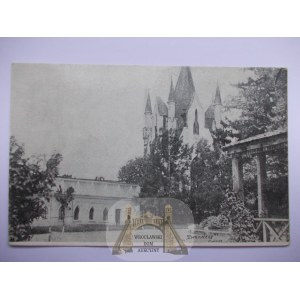 Ukrajina, Mizocz pri Rivne, kostol, tehla na stavbu domu vojaka, 1928