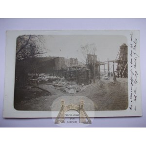Ukrajina, Pluchov u Zlochova, Ternopil, rekonstrukce vyhozeného viaduktu, asi 1915