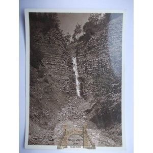 Ukraine, Chernochora, Yamna, Kaplivets waterfall, photo by Kokurevich, published by Książnica Atlas 1938