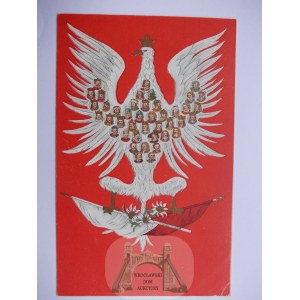 Patriotischer, weißer Adler, Post der Könige, um 1910