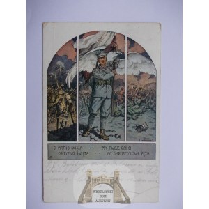 Vlastenecké, legie, orel lámající okovy, 1917