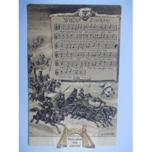 Patriotic, Siberian prisoner, song, notes, painted. Wolski 1904