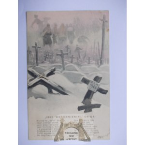 Vlastenecké, lednové povstání, báseň, hroby, deportace na východ, cca 1910